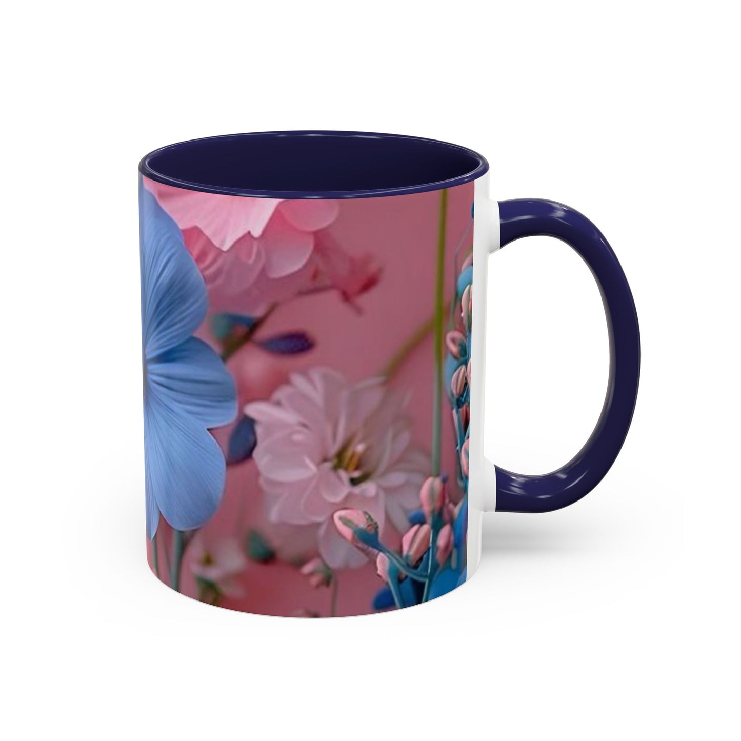 Floral Accent Coffee Mug - Vibrant Bloom Design, Gift for Flower Lovers, Coffee Break, Kitchen Decor, Mother's Day
