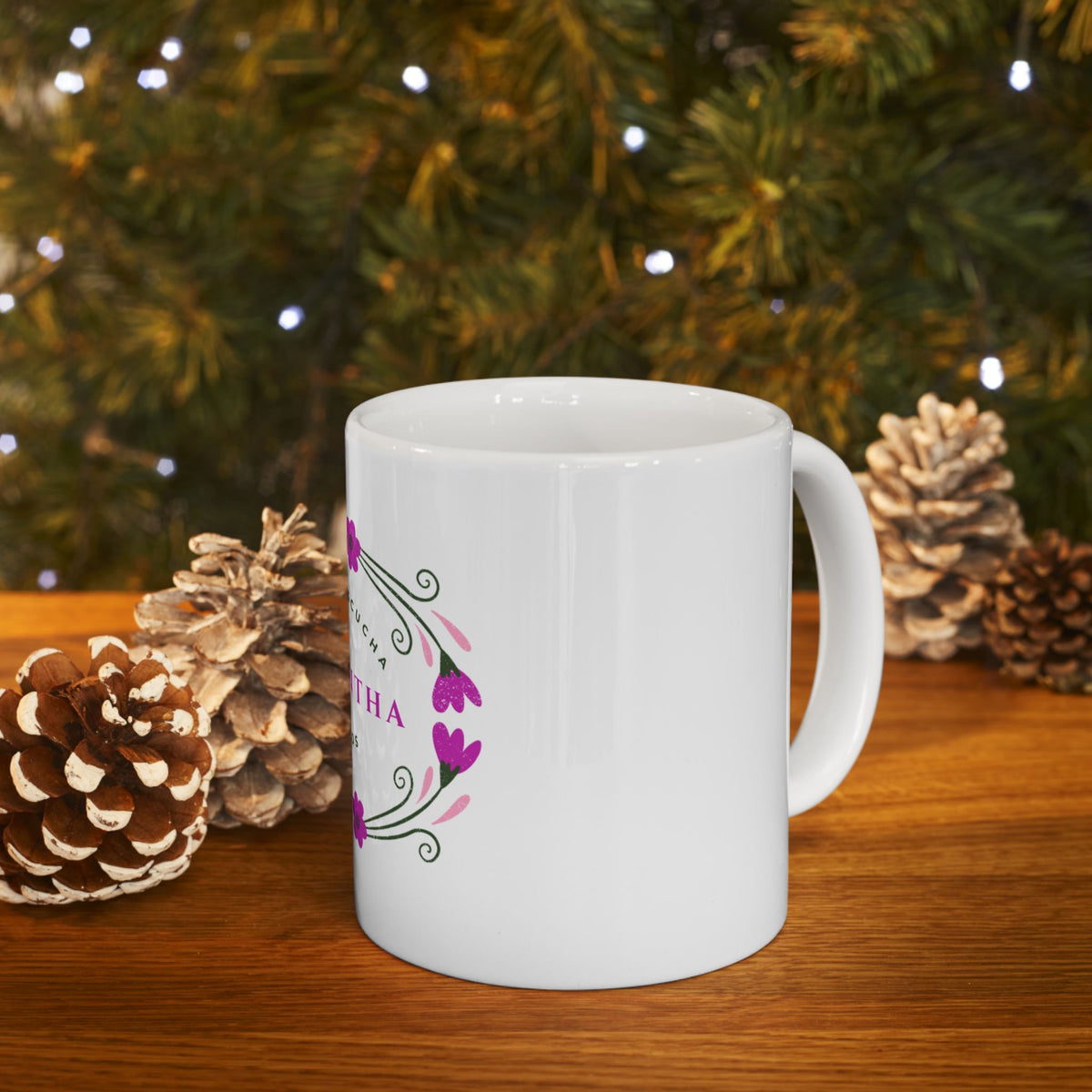 Taza Samantha – La que Escucha | Diseño Floral