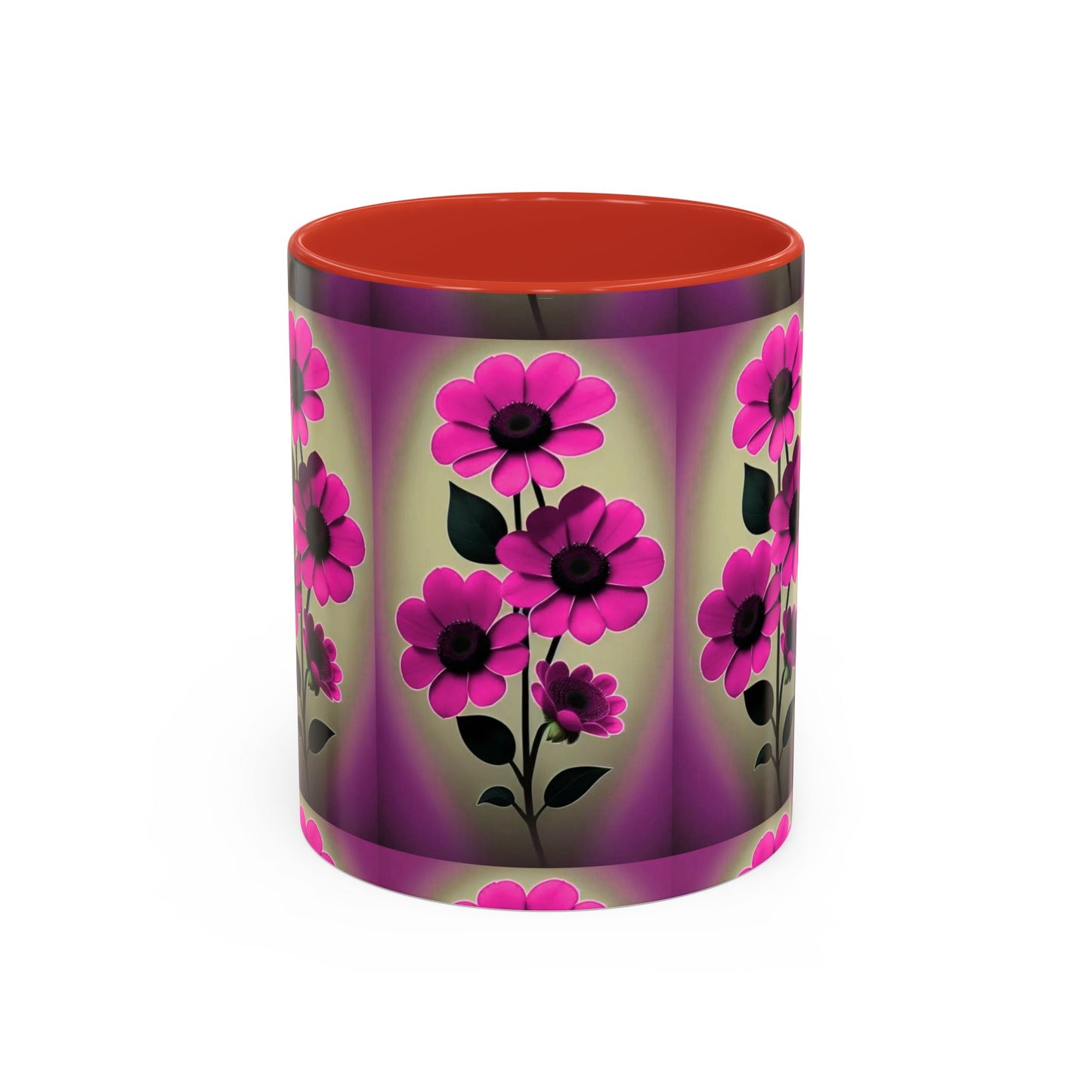 Floral Accent Coffee Mug - Vibrant Floral Design Mug, Perfect Gift for Plant Lovers, Spring Decor, Flower Enthusiasts