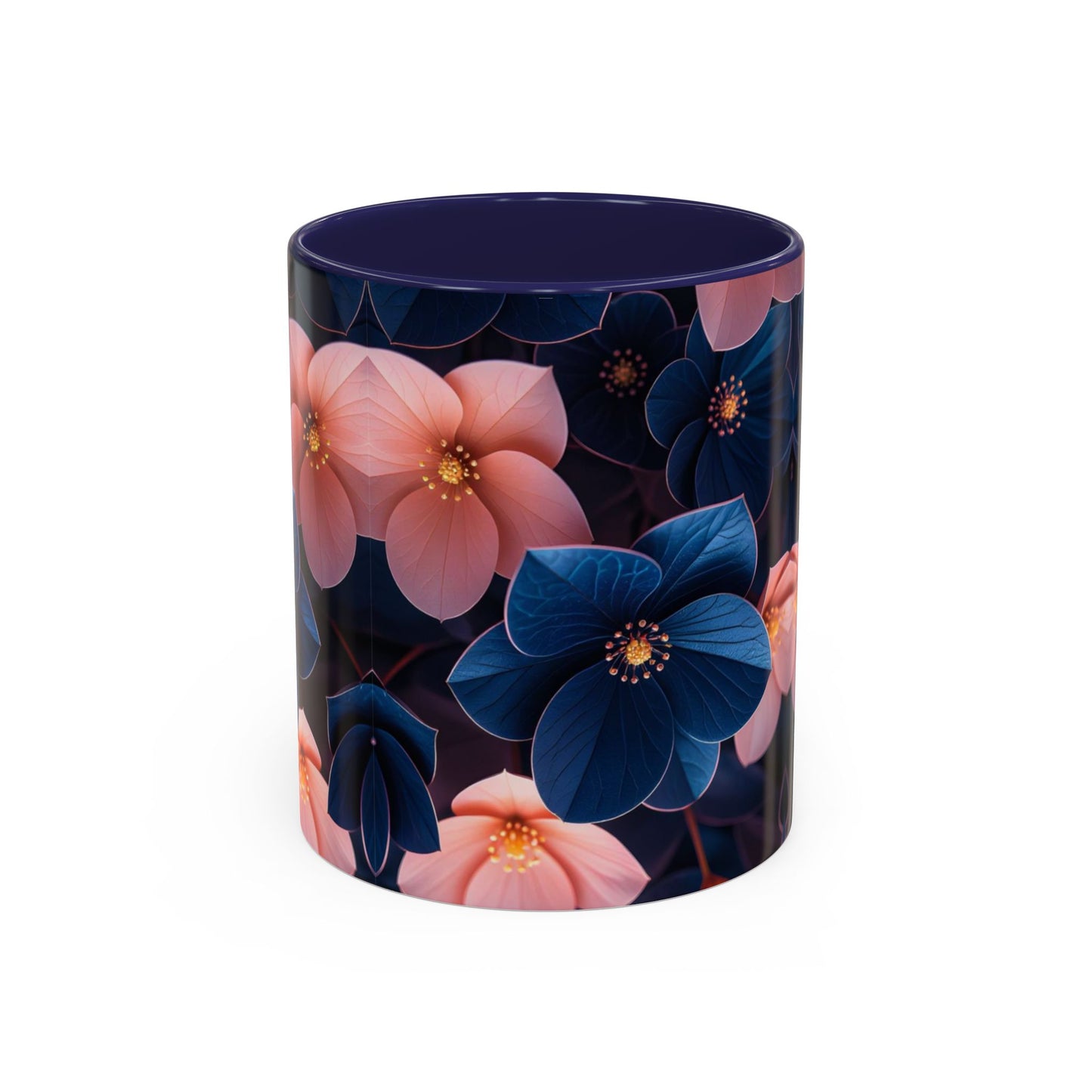 Floral Accent Coffee Mug | Stylish Drinkware for Flower Lovers, Gift for Gardeners, Home Decor, Spring Celebrations, Unique Gift Idea