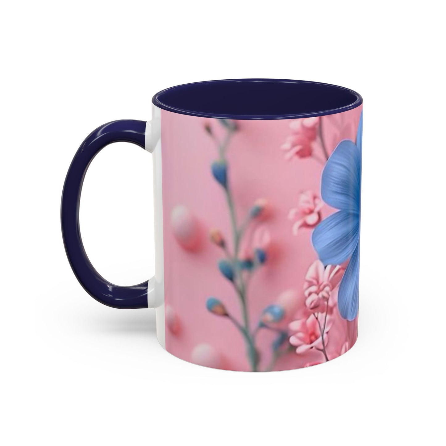 Floral Accent Coffee Mug - Vibrant Bloom Design, Gift for Flower Lovers, Coffee Break, Kitchen Decor, Mother's Day
