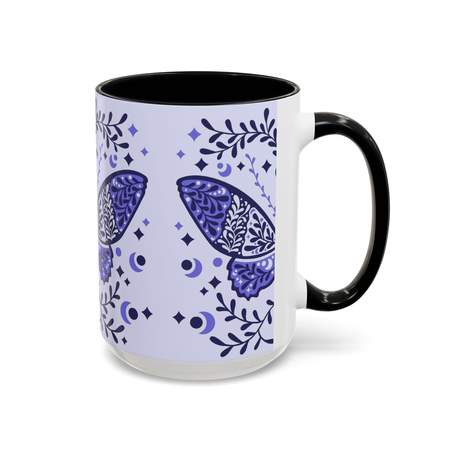 Bohemian Butterfly Accent Coffee Mug, Artistic Gift for Her, Housewarming, Butterfly Lovers, Unique Tea Cup, Nature-Inspired Decor