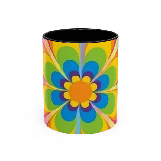Vibrant Floral Coffee Mug, Colorful Drinkware for Home, Boho Kitchen Decor, Gift for Coffee Lovers, Fun Collectible Mug