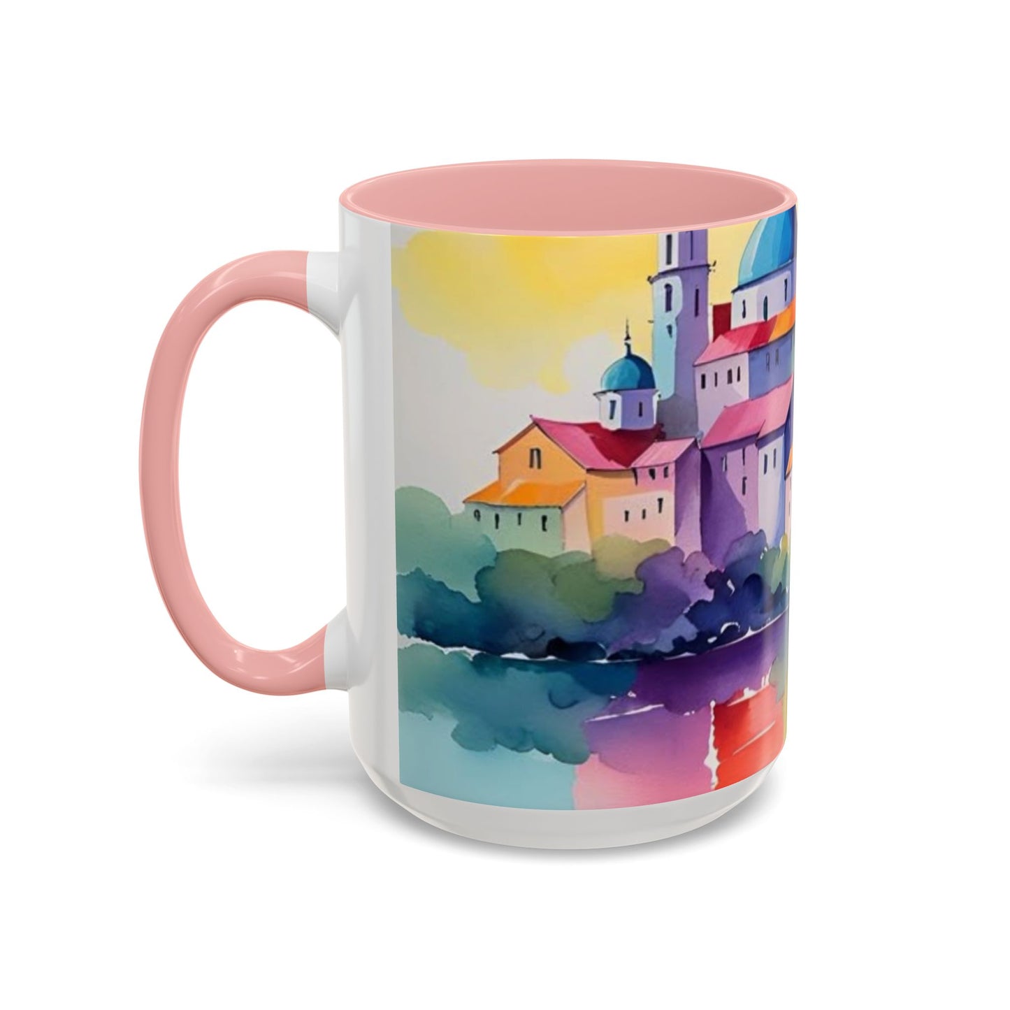 Colorful Landscape Coffee Mug, Artistic Coffee Cup, Vibrant Drinkware, Housewarming Gift, Nature Lover's Mug, Unique Home Decor
