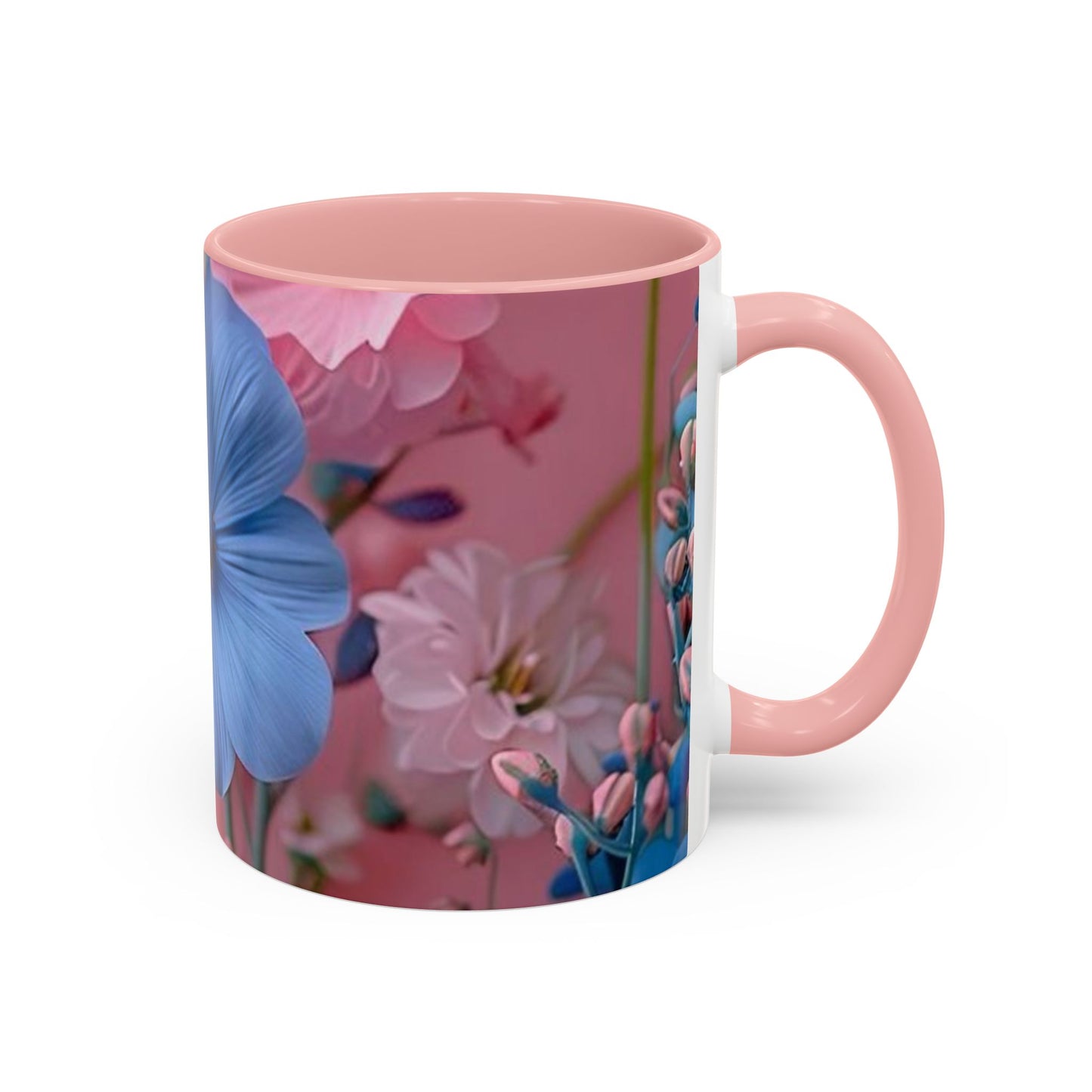 Floral Accent Coffee Mug - Vibrant Bloom Design, Gift for Flower Lovers, Coffee Break, Kitchen Decor, Mother's Day