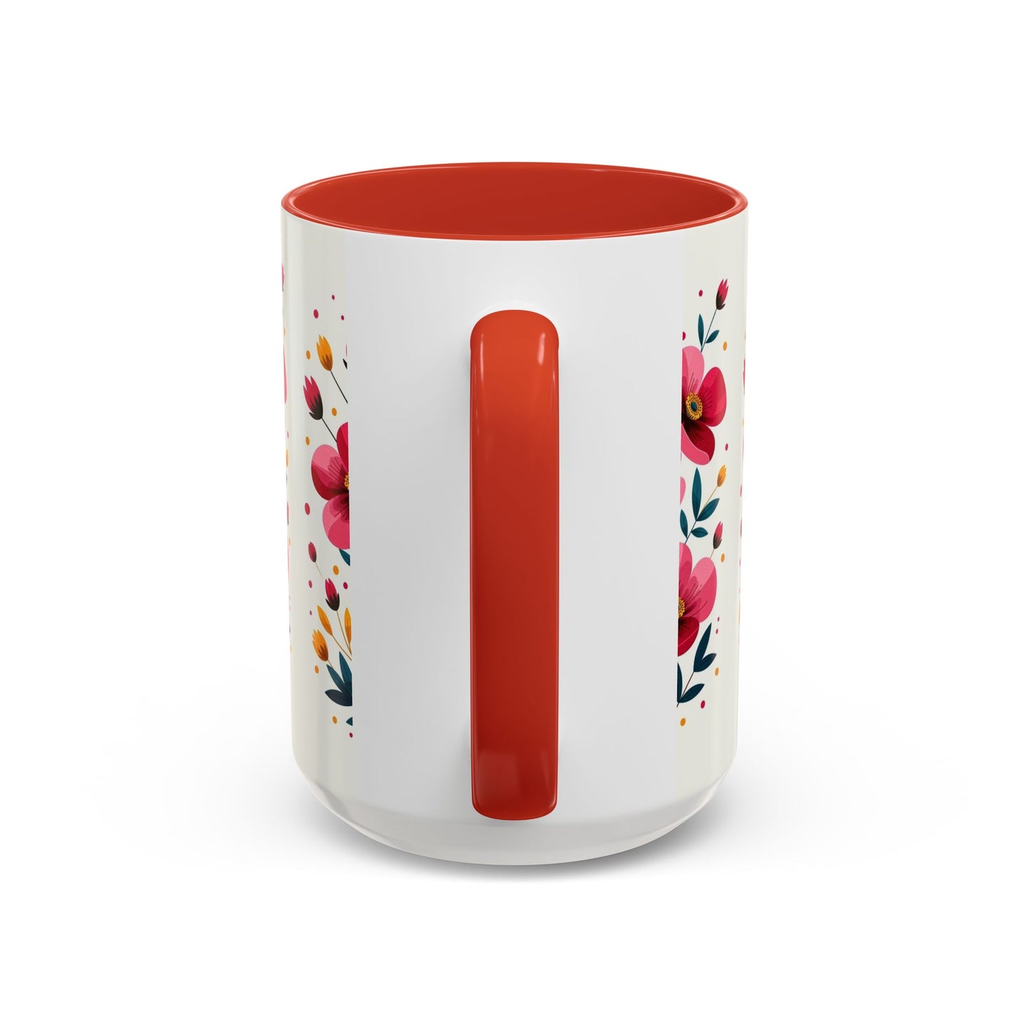 Floral Accent Coffee Mug - Vibrant Flower Print for Home & Gifts, Perfect for Tea Lovers, Mother's Day, Birthdays, Everyday Use