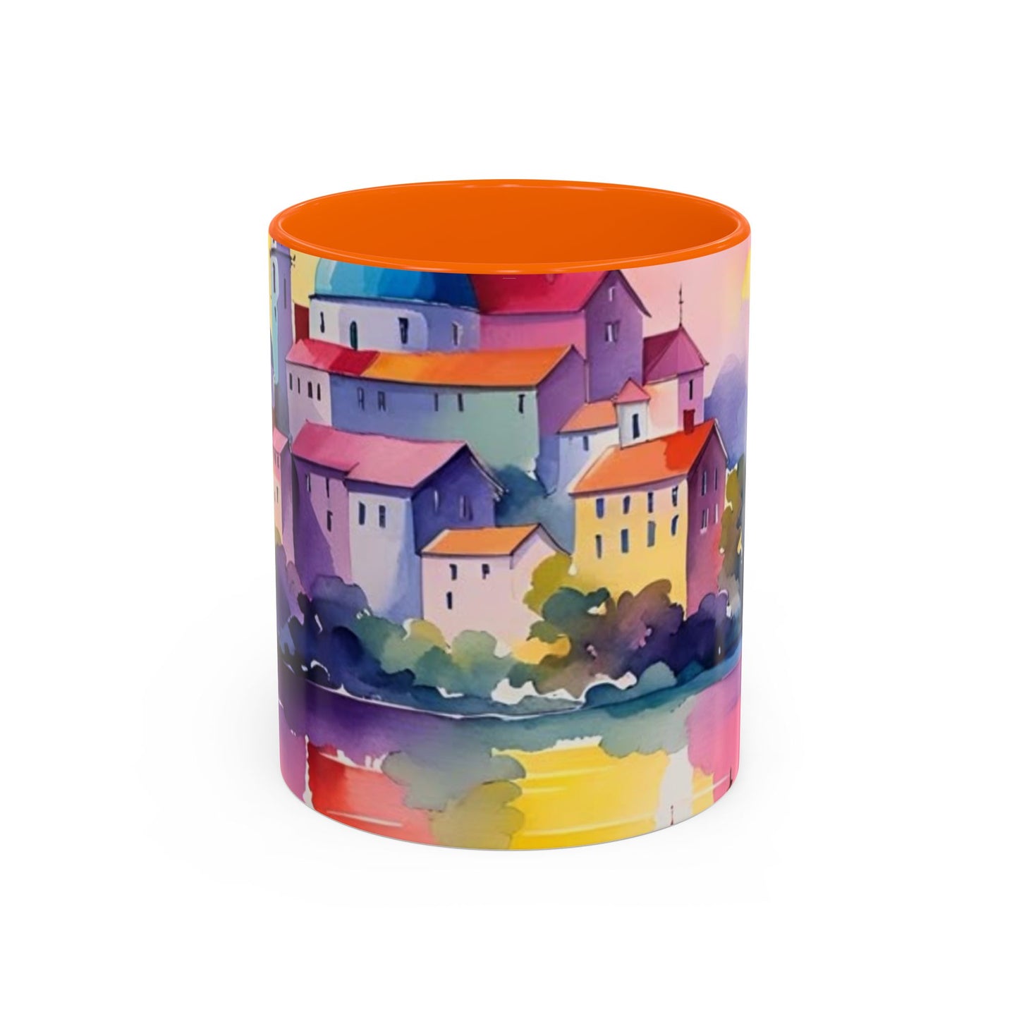 Colorful Landscape Coffee Mug, Artistic Coffee Cup, Vibrant Drinkware, Housewarming Gift, Nature Lover's Mug, Unique Home Decor