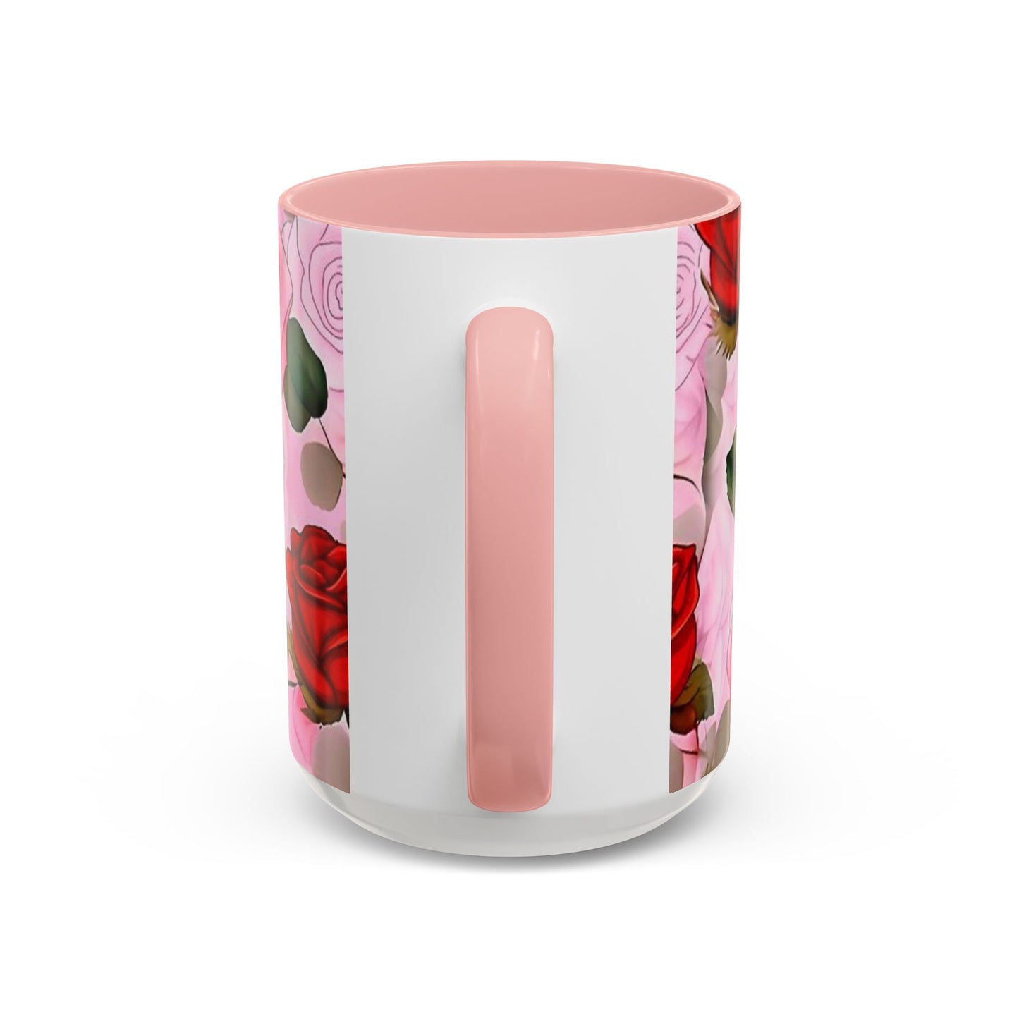 Red Roses Floral Accent Coffee Mug (11, 15oz)