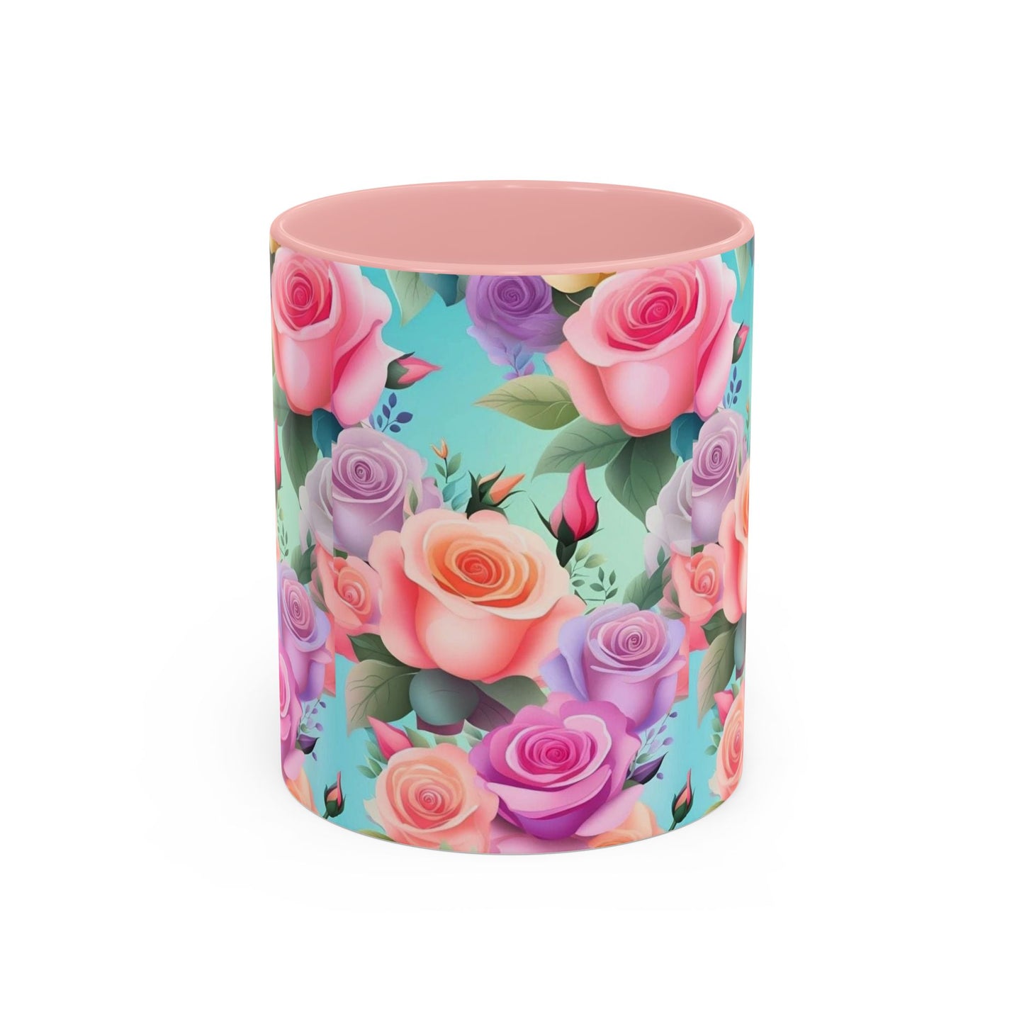 Floral Accent Coffee Mug | Vibrant Rose Design for Garden Lovers, Perfect Gift for Birthdays, Mother's Day, and All Occasions