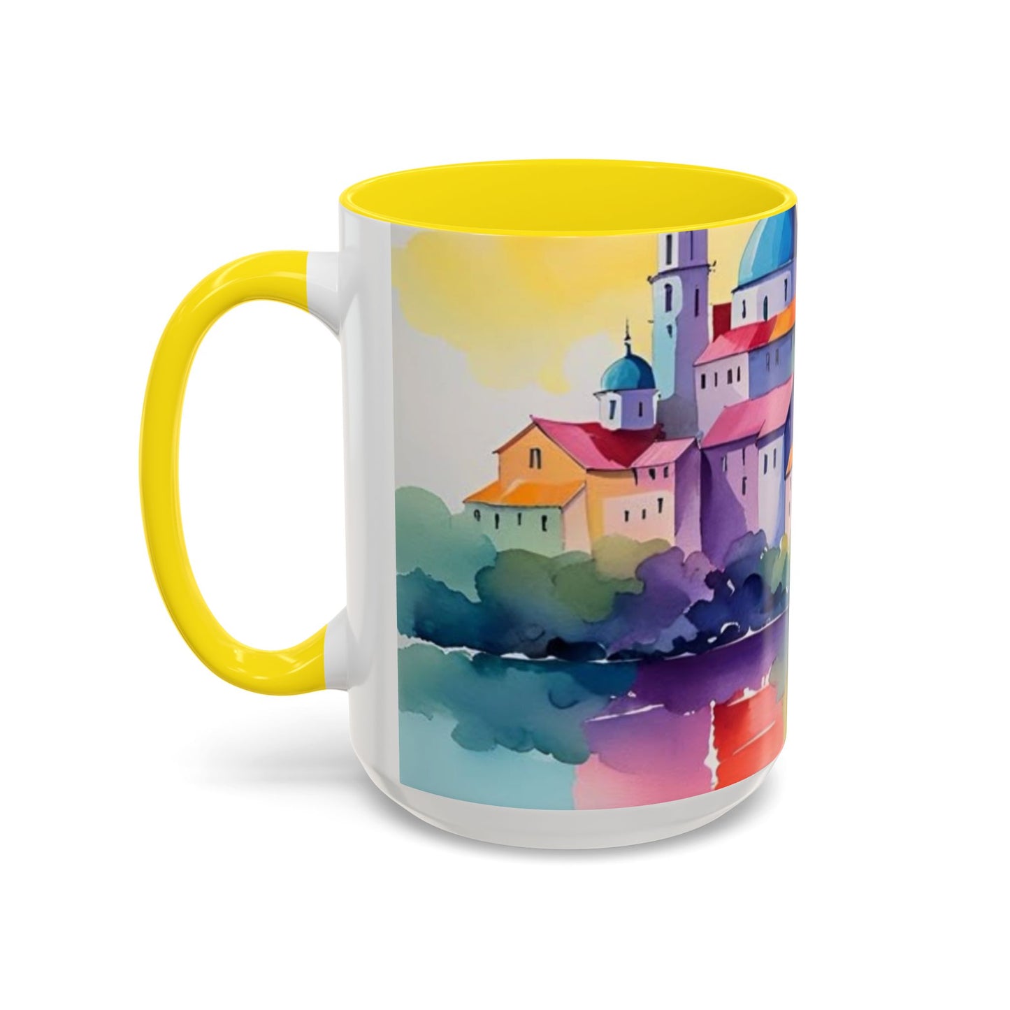 Colorful Landscape Coffee Mug, Artistic Coffee Cup, Vibrant Drinkware, Housewarming Gift, Nature Lover's Mug, Unique Home Decor