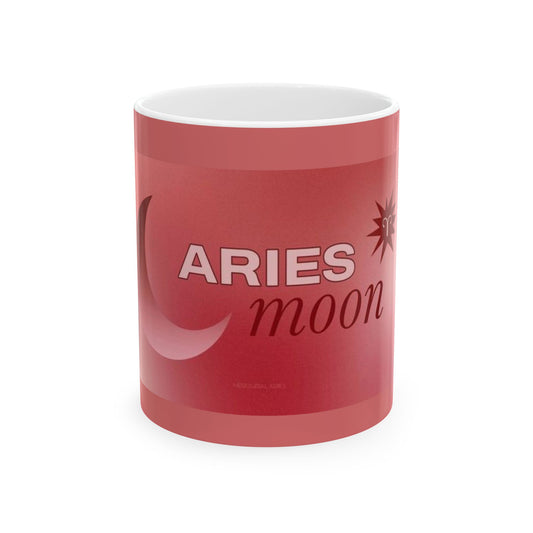 Aries Moon Ceramic Coffee Mug, Zodiac Gift for Astrology Lovers, Horoscope Cup, Astrology Decor, Tea Mug, Birthday Gift