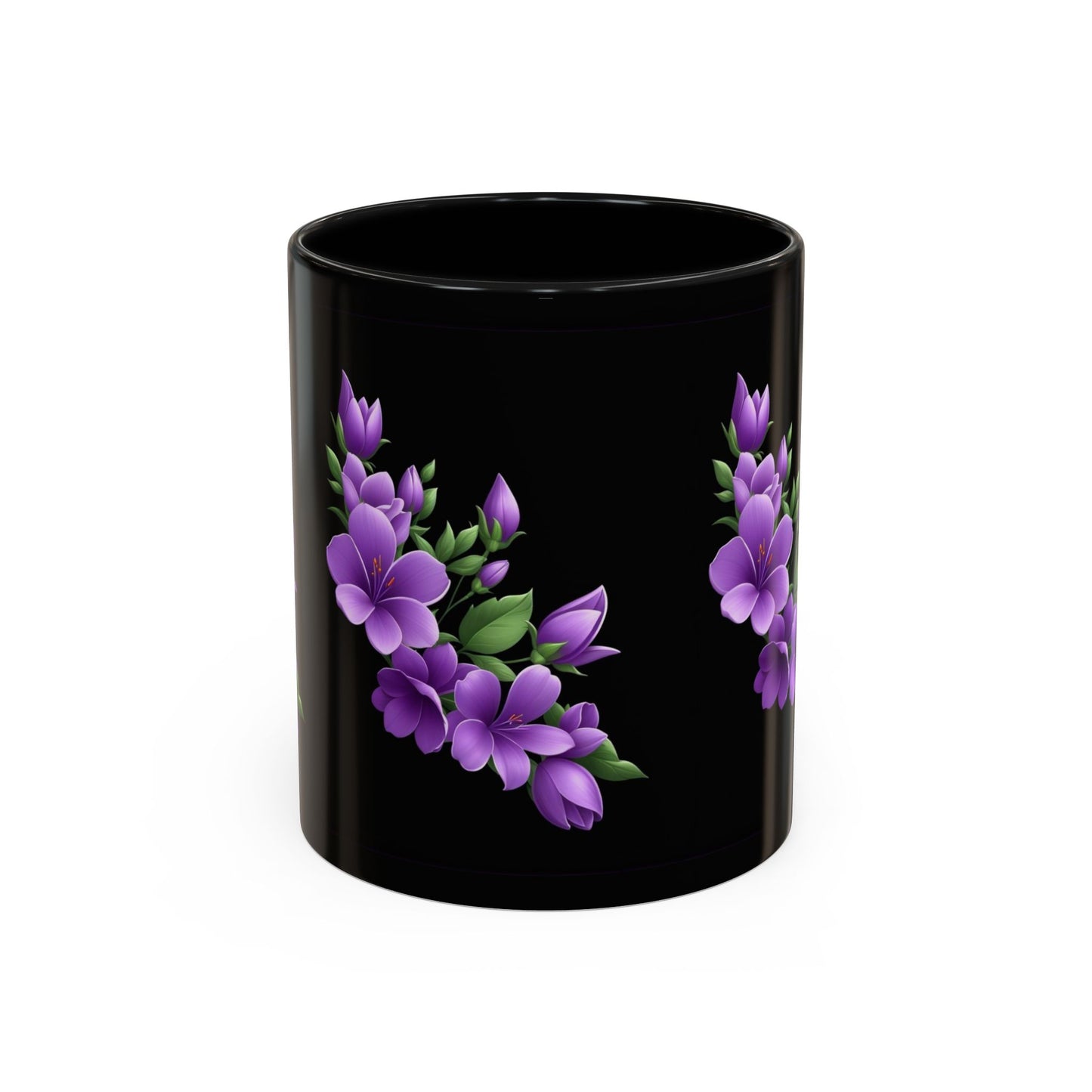 Floral Accent Coffee Mug | Elegant Gift for Coffee Lovers, Office Decor, Home Kitchen, Mother's Day, Birthday Present