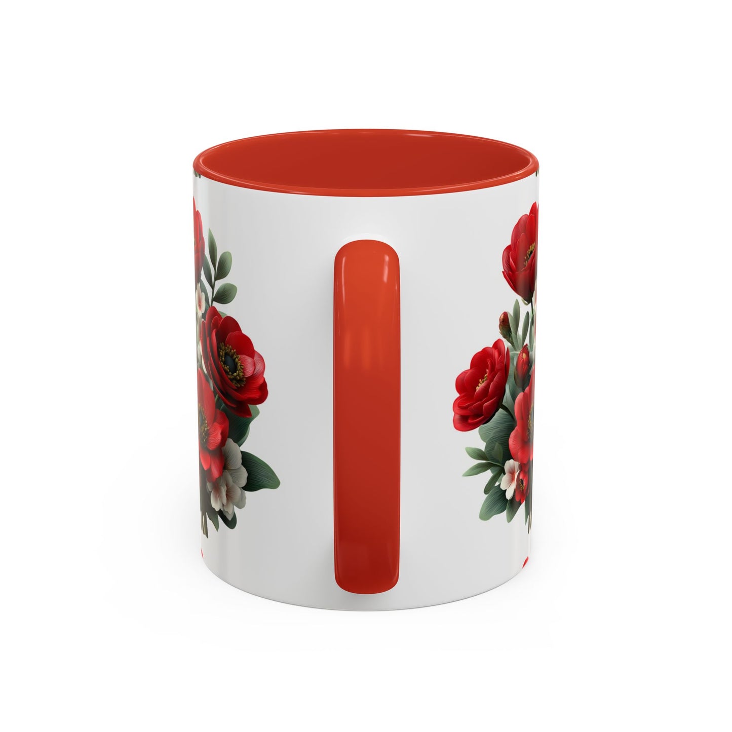 Floral Accent Coffee Mug, Beautiful Flower Mug, Gift for Her, Tea Cup, Home Decor, Mother's Day Gift, Floral Mug