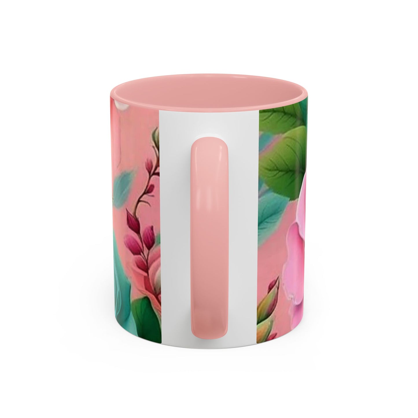 Floral Accent Coffee Mug, Rose Mug, Colorful Drinkware, Gift for Her, Mother's Day Gift, Flower Lover's Cup