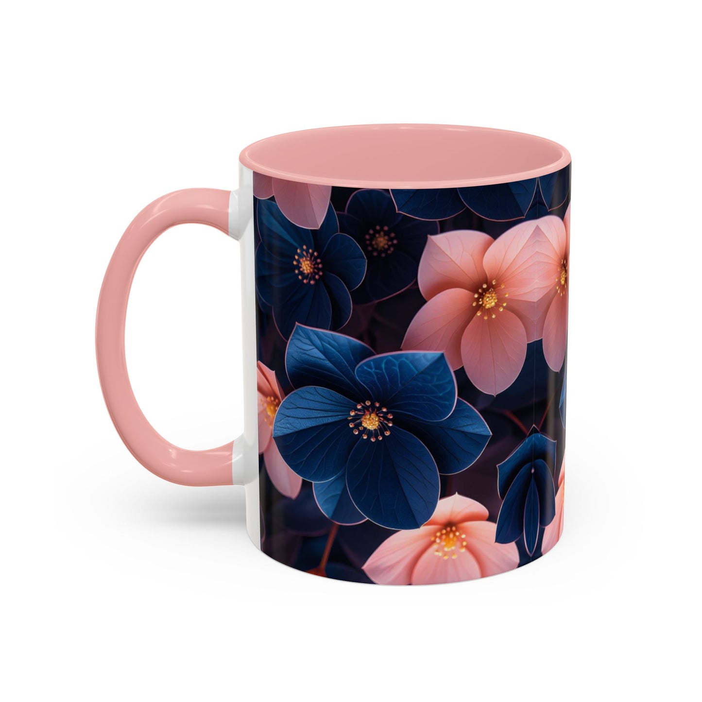 Floral Accent Coffee Mug | Stylish Drinkware for Flower Lovers, Gift for Gardeners, Home Decor, Spring Celebrations, Unique Gift Idea