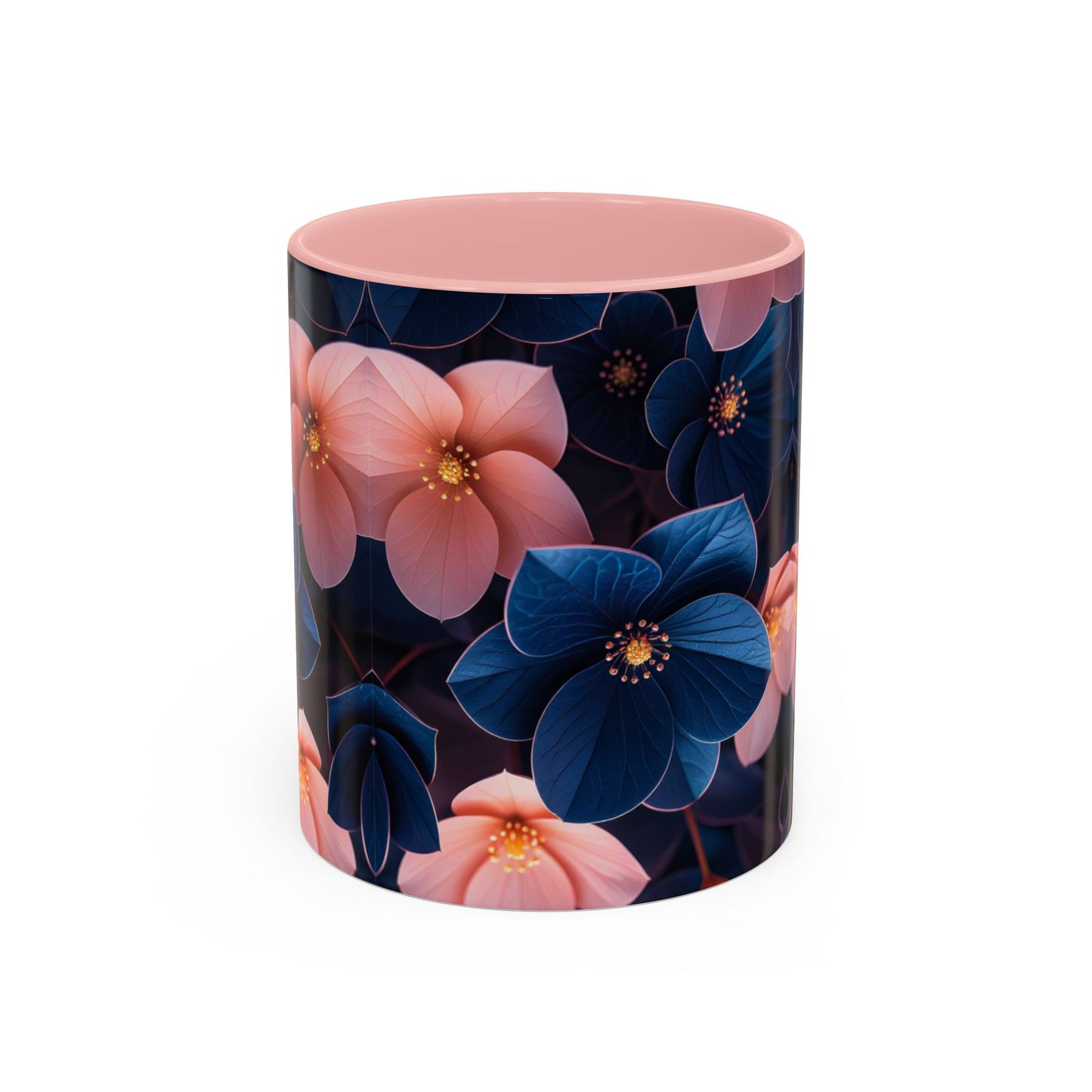 Floral Accent Coffee Mug | Stylish Drinkware for Flower Lovers, Gift for Gardeners, Home Decor, Spring Celebrations, Unique Gift Idea