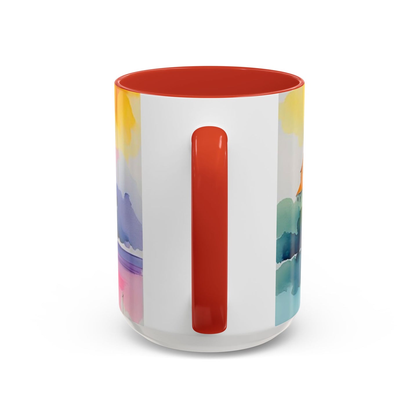 Colorful Landscape Coffee Mug, Artistic Coffee Cup, Vibrant Drinkware, Housewarming Gift, Nature Lover's Mug, Unique Home Decor