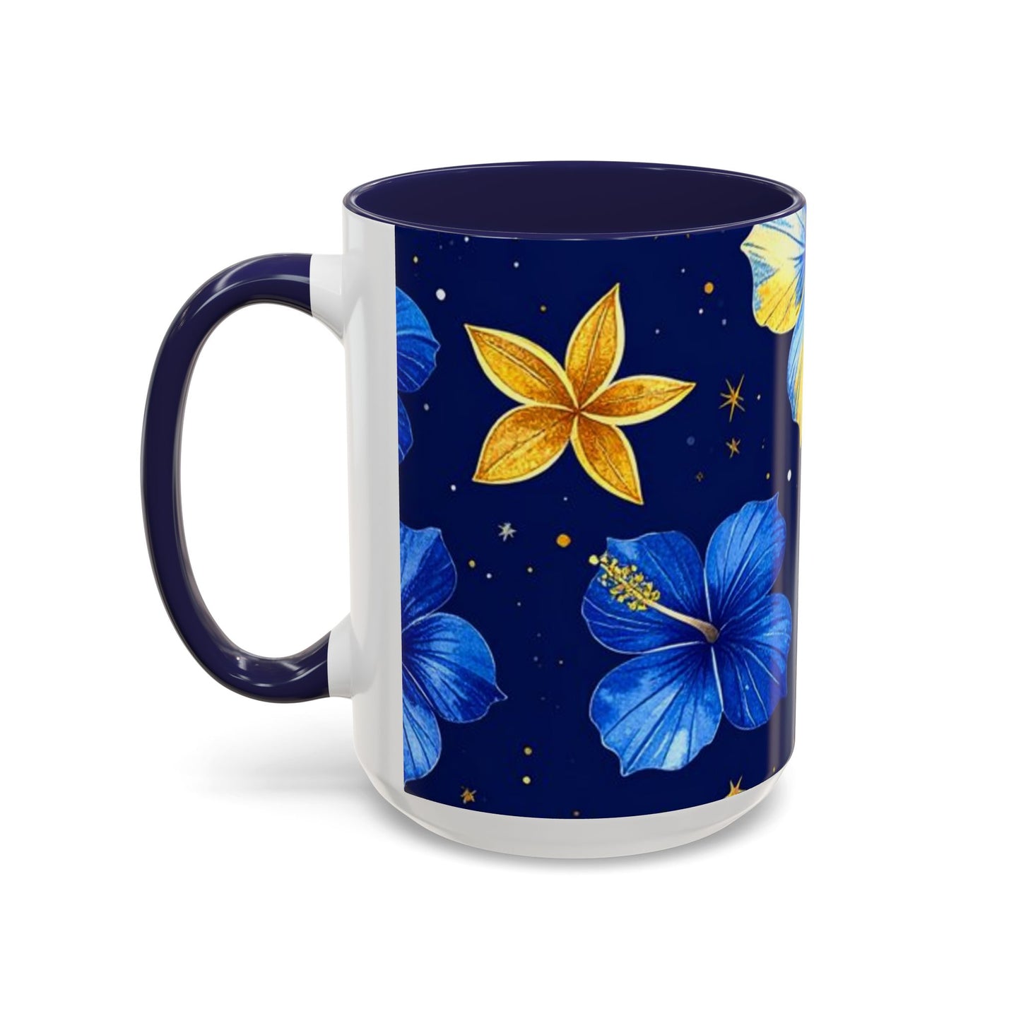 Tropical Floral Coffee Mug, Vibrant Hawaiian Mug, Flower Accent Mug, Gift for Coffee Lovers, Summer Vibes Mug, Floral Decor Mug