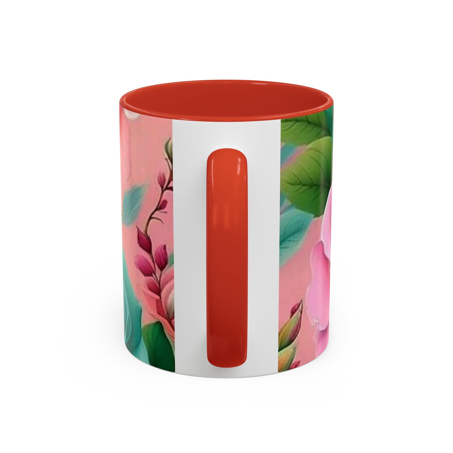 Floral Accent Coffee Mug, Rose Mug, Colorful Drinkware, Gift for Her, Mother's Day Gift, Flower Lover's Cup