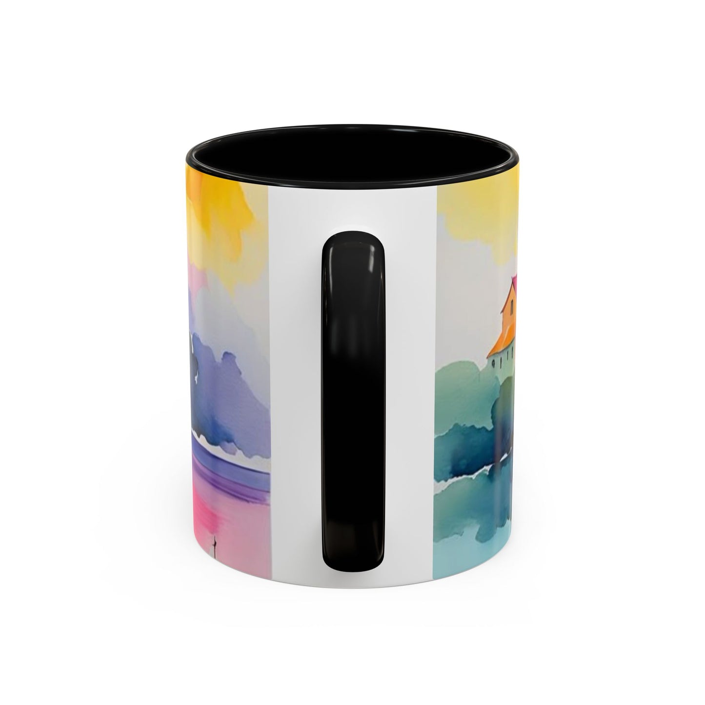 Colorful Landscape Coffee Mug, Artistic Coffee Cup, Vibrant Drinkware, Housewarming Gift, Nature Lover's Mug, Unique Home Decor