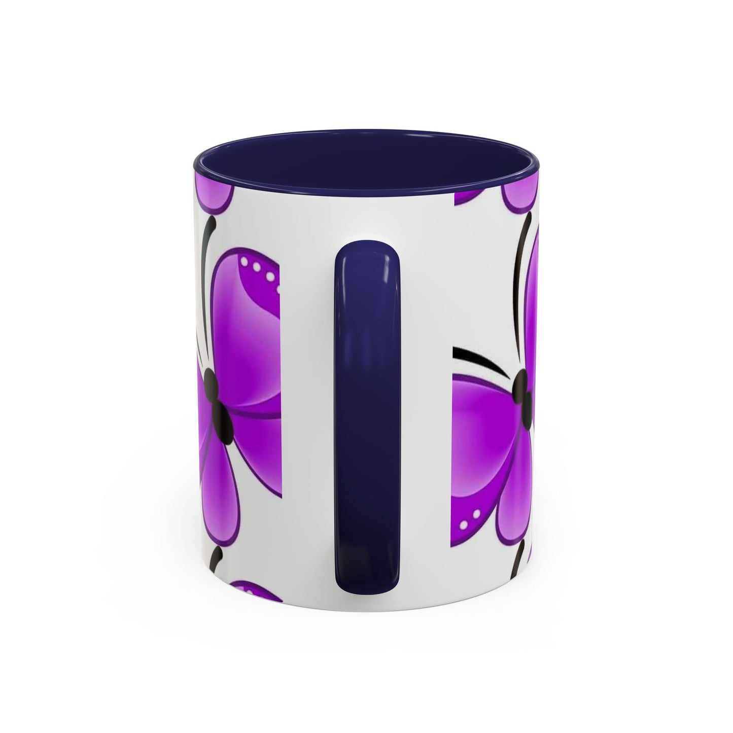 Whimsical Butterfly Accent Coffee Mug, Floral Drinkware, Nature Lover Gift, Spring Decor, Birthday Present